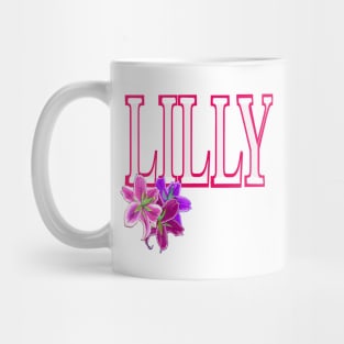 Top 10 personalized gifts - Lilly personalised with flower Lilies Mug